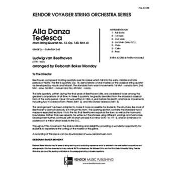 Alla Danza Tedesca by BEETHOVEN LUDWIG VAN - MONDAY DEBORAH BAKER - for FULL SCORE