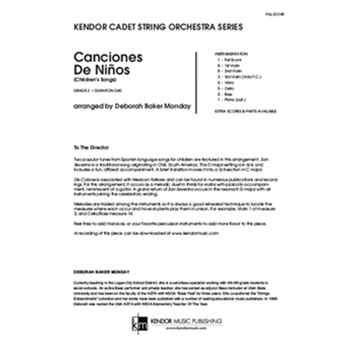 Canciones de Ninos by Traditional - Monday - for Full Score