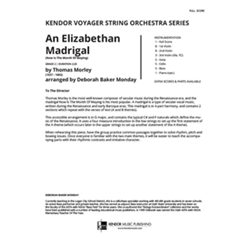 Elizabethan Madrigal, An (Now Is The Month Of Maying) (Full Score) (Now Is The Month Of Maying)