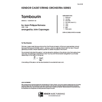 Tambourin by Rameau Jean-Philippe - Caponegro John - for Full Score