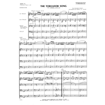 Toreador Song, The (from Carmen, Suite #1) (Full Score) (from Carmen, Suite #1)