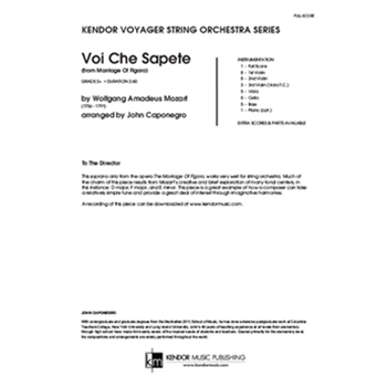 Voi Che Sapete (from Marriage Of Figaro) (Full Score) (from Marriage Of Figaro)