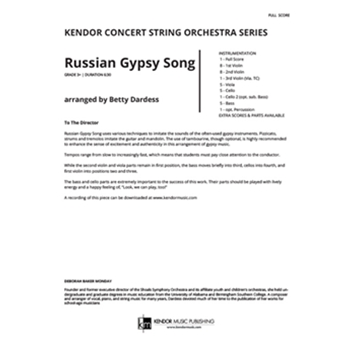 Russian Gypsy Song (Full Score)