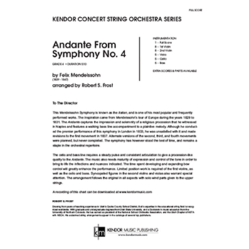 Andante From Symphony No. 4 (Full Score)