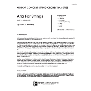 Aria For Strings (Full Score)