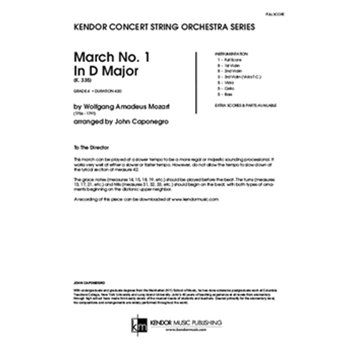 March No. 1 In D Major (K. 335) (Full Score) (K. 335)
