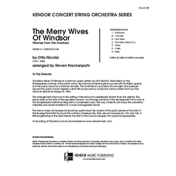 Merry Wives Of Windsor, The (Themes From The Overture) (Full Score) (Themes From The Overture)