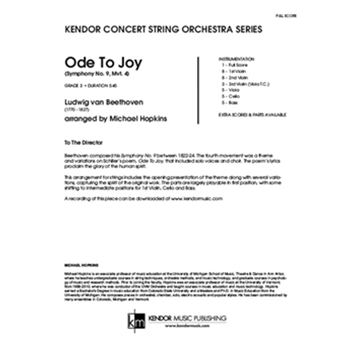 Ode To Joy (Symphony No. 9, Mvt. 4) (Full Score) (Symphony No. 9, Mvt. 4)