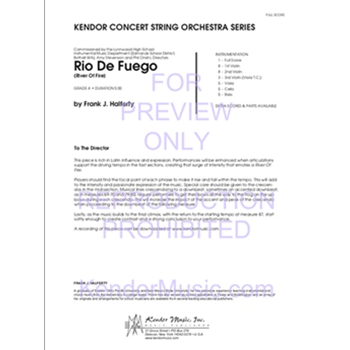 Rio De Fuego (River Of Fire) (Full Score) (River Of Fire)