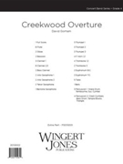 Creekwood Overture by Gorham David for Full Score