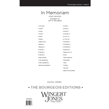 In Memoriam by Halvorsen Johan - Bourgeois John R - for Full Score