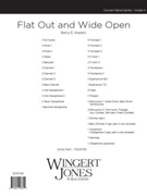 Flat Out and Wide Open - Full Score