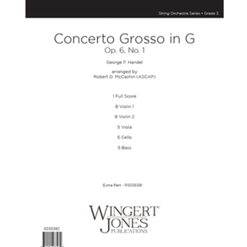 Concerto Grosso Op. 6 No. 1 by Handel George Frideric - McCashin Robert D - for Full Score