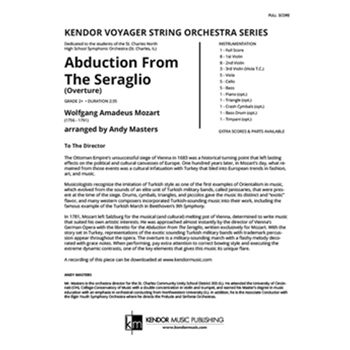 Abduction From The Seraglio (Overture) (Full Score) (Overture)
