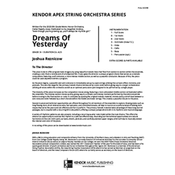 Dreams Of Yesterday (Full Score)
