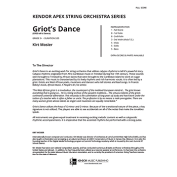 Griot's Dance (GREE-oh's Dance) (Full Score) (GREE-oh's Dance)