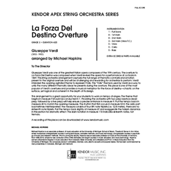 La Forza Del Destino Overture (Full Score)