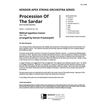 Procession Of The Sardar (from Caucasian Sketches) (Full Score) (from Caucasian Sketches)
