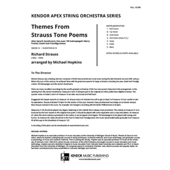 Themes From Strauss Tone Poems (Full Score)
