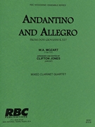 Andantino and Allegro from Don Giovanni K527 by Mozart Wolfgang Amadeus - Jones Clifton J - for Clarinet Quartet