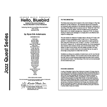 Hello, Bluebird (based on the chord changes to 'Bye Bye Blackbird' by Ray Henderson) (Full Score) (based on the chord changes to 'Bye Bye Blackbird' by Ray Henderson)