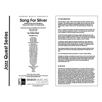 Song For Silver (based on the chord changes to 'Song For My Father' by Horace Silver) (Full Score) (based on the chord changes to 'Song For My Father' by Horace Silver)