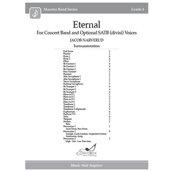 Eternal (Score) For Concert Band and Optional SATB (divisi) Voices