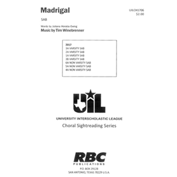 Madrigal by Winebrenner Tim for SAB