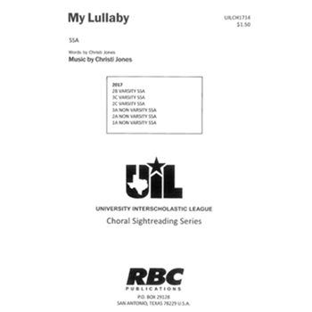 My Lullaby by Jones Christi for SSA