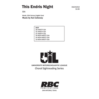 This Endris Night by Callaway Kat for SSA