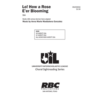 Lo How a Rose Eer Blooming by Gonzalez for SSA