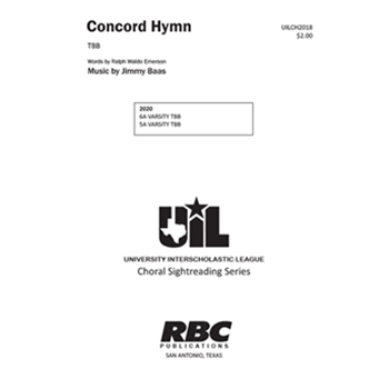 Concord Hymn by Baas for TBB