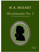 Mozart (Anderson): Five Divertimenti No. 3 (2 clarinets BC) parts/score by for 2 Clarinet