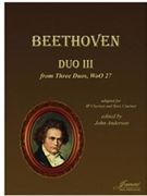 Beethoven (Anderson) Duo III WoO 27 adapted for clarinet and bass clarinet by for Clarinet