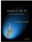 Lunde: Sonata II op. 38 for Alto Saxophone and Piano by Lunde Lawson for Alto Sax