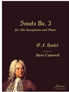 Handel (Camwell): Sonata No. 3 arr. for alto saxophone and piano by for Alto Saxop