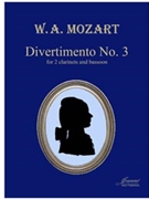 Mozart (Anderson): Divertimento No. 3 [2 clarinets bassoon] (score/parts) by for 2 Clarinet