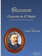 Glazunov (Rousseau): Concerto for Alto Saxophone and String Orchestra (study score) by for Score