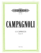 41 Caprices Opus 22 For Viola by Campagnoli Bartolomeo - Herrmann Carl - for Viola Method
