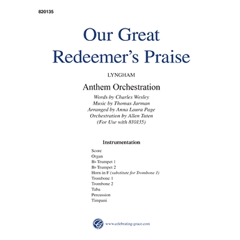 Our Great Redeemer's Praise Orchestration