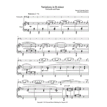 Variations in B Minor for Cello and Piano