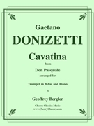Cavatina from Don Pasquale by Donizetti Gaetano - Bergler Geoffrey - for Trumpet and Piano
