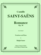 Romance Opus 36 for Trombone & Piano by Saint-Saens Camille - Sauer Ralph - for Trombone and Piano