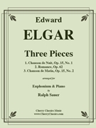 Three Pieces for Euphonium & Piano by Elgar Edward - Sauer Ralph - for Euphonium and Piano