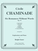 Six Romances Without Words Opus 76 for Euphonium and Piano by Chaminade Cecile - Sauer Ralph - for Euphonium and Piano