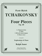 Four Pieces Op. 40 for Euphonium and Piano by Tchaikovsky Pyotr Ilyich - Sauer Ralph - for Euphonium and Piano