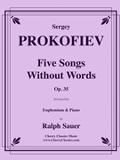 Five Songs Without Words for Euphonium & Piano by Prokofiev Sergei - Sauer Ralph - for Euphonium and Piano