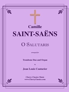 O Salutaris Duo for Trombones and Organ by Saint-Saens Camille - Couturier Jean-Louis - for Trombone Duet and Organ