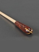 Baton--TAKT 13" STD Baton Tamarind (Boxwood) Cross Inlay Natural Shaft for Baton