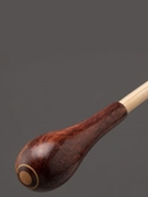 Baton--TAKT 15" Pear Baton Tamarind (Boxwood) Parisian Eye Inlay Natural Shaft for Baton